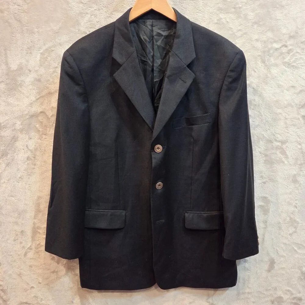 Christian Aujard Super 130s Wool Blazer Men’s 42 Short (approx) 3 Button Luxury